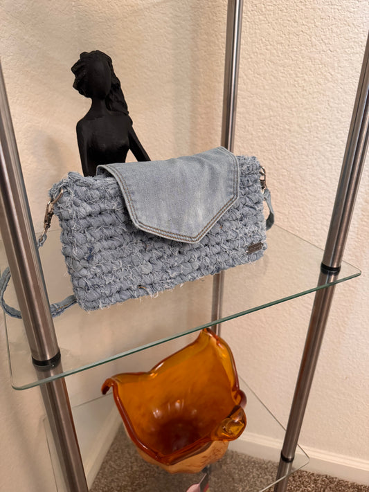 Crochet Denim Purse
