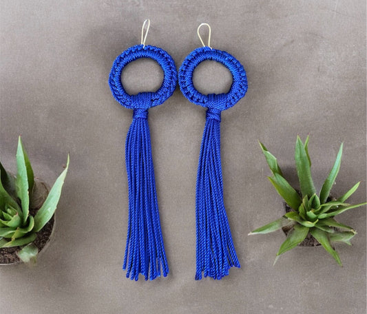 Nylon Fringe Earrings