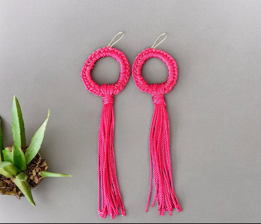 Nylon Fringe Earrings