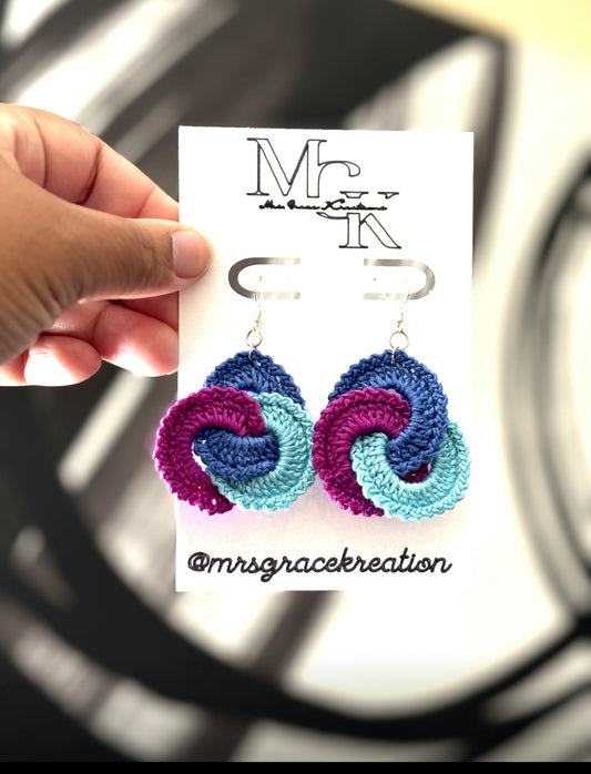Tri-Color Earrings